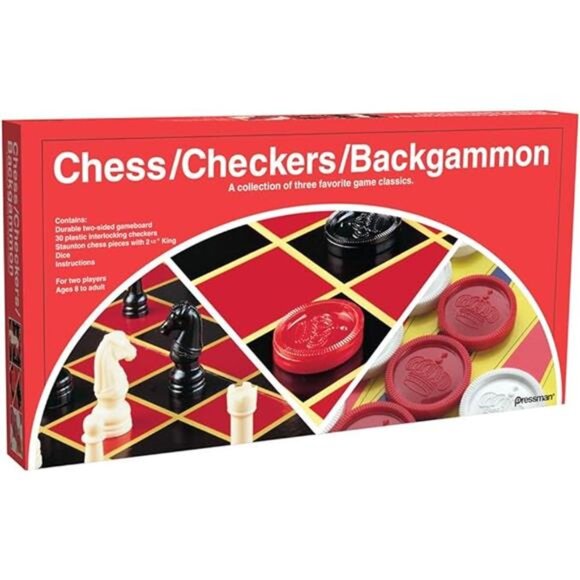 Pressman Chess / Checkers / Backgammon - 3 Games - Picture 5 of 5